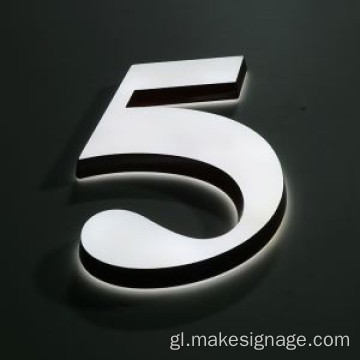 Letras de canle acrílico retroiluminadas